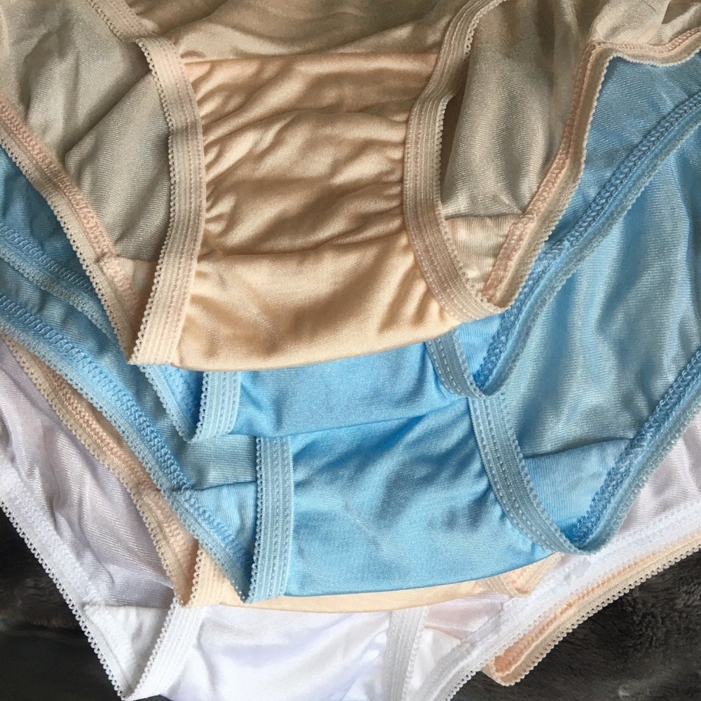 BEIGE  Vintage Sears Vanity Fair 100% Nylon Satin Panties.